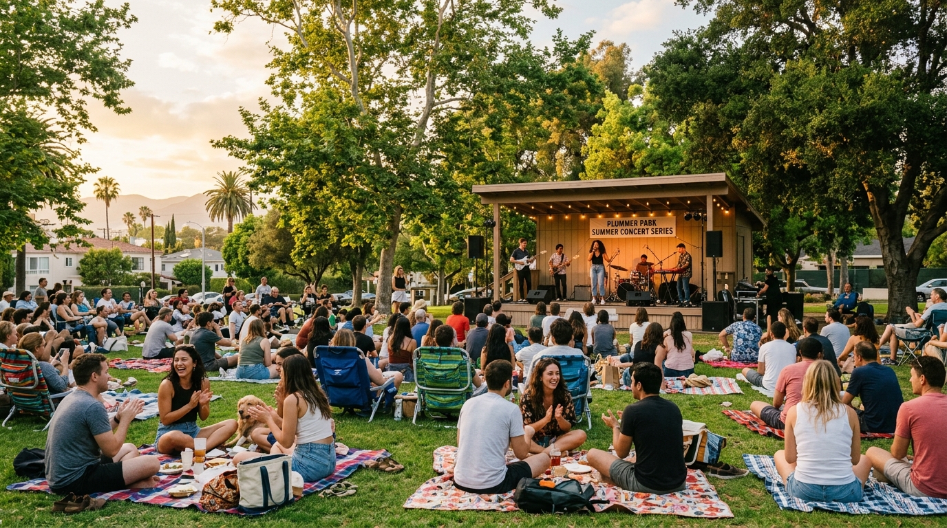 Free summer outdoor concert at Plummer Park in West Hollywood