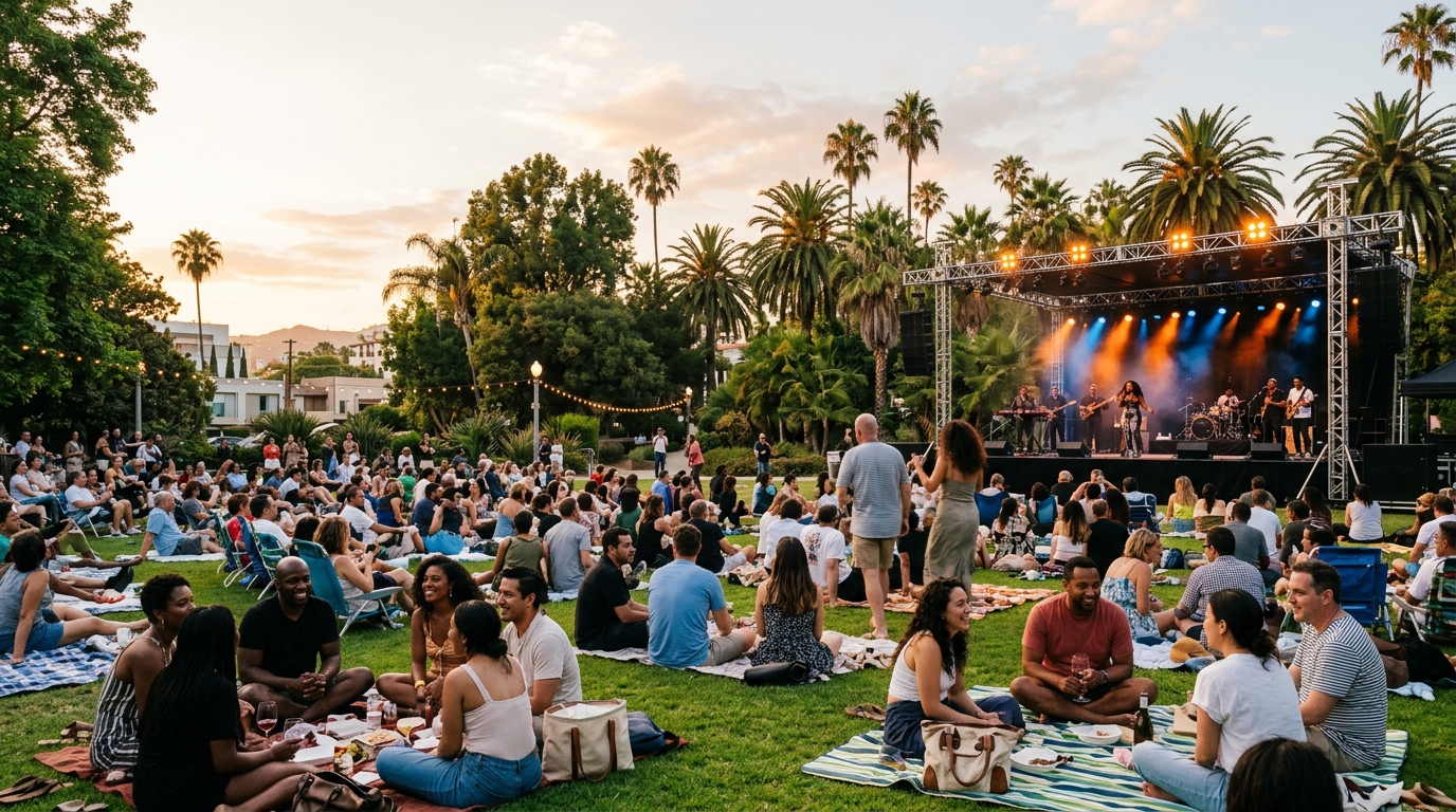 West Hollywood Summer Sounds outdoor concert at Plummer Park
